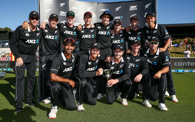 Team New Zealand posing for camera