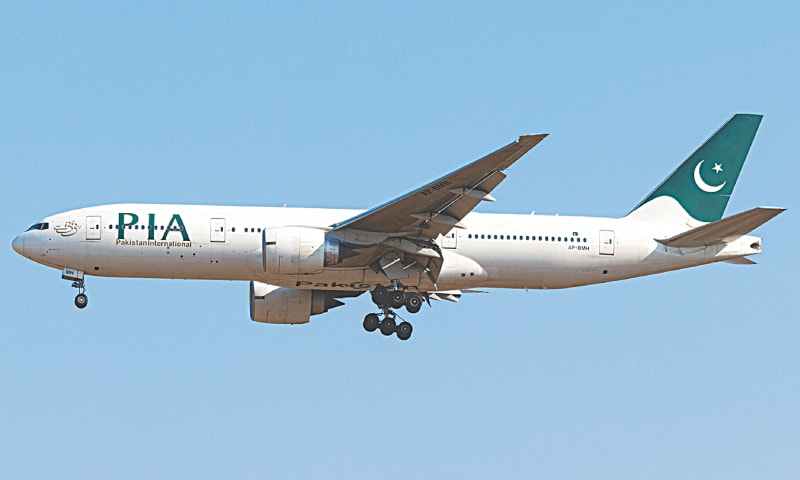 A Pakistan International Airline (PIA) passenger plane