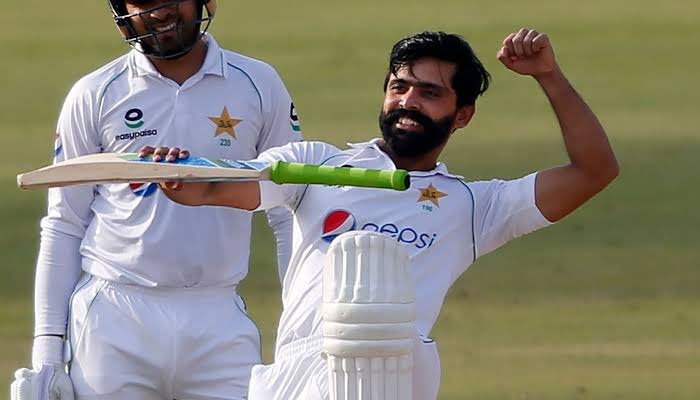 Fawad Alam celebrating PAK vs WI