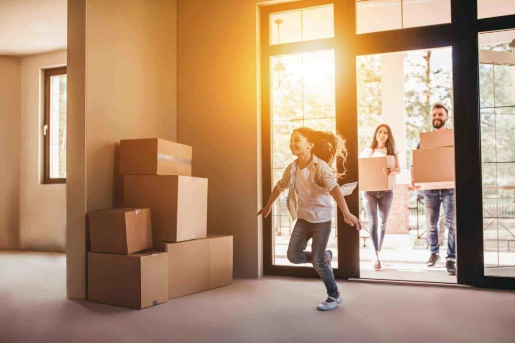 A family moving in a new house