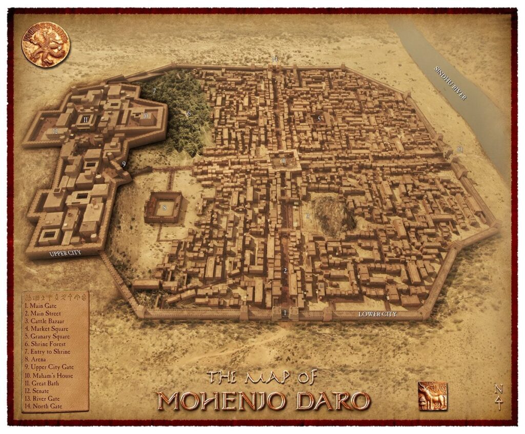 City map of Mohenjo Daro