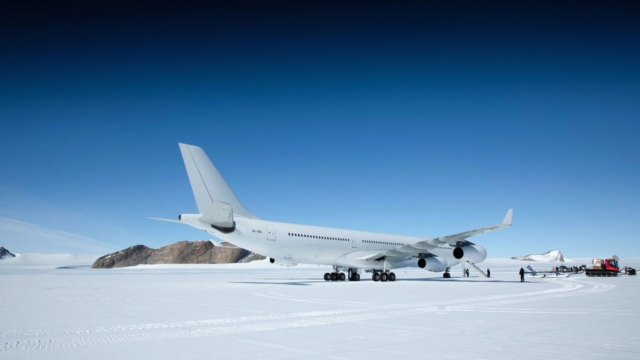 Hifly Commercial plane at Antarctica