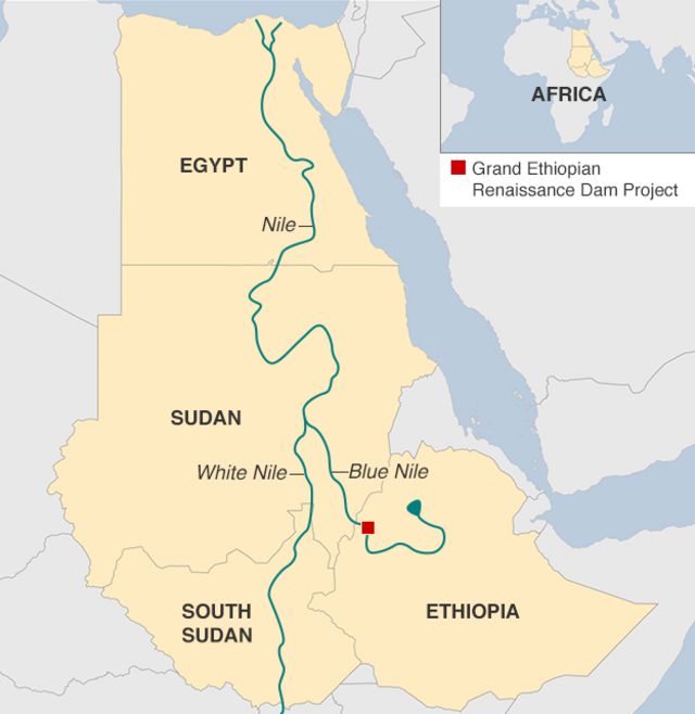 Location of Blue Nile Mega-Dam