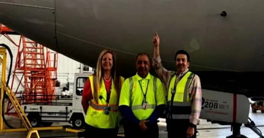 Muhammad Zaheen of United Airlines’ rewarded for no absence for 29 years