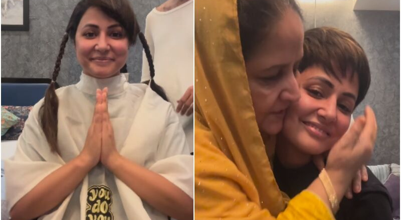 Hina Khan’s Mother Cries As She Cuts Her Hair Amid Cancer Treatment