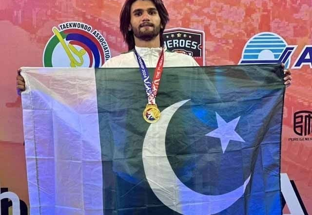 Pakistan’s Aamir Khan Wins Gold at 7th Taekwondo Championship