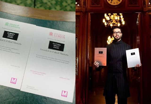 Fahad Mustafa Makes History with Two Awards from UK Parliament